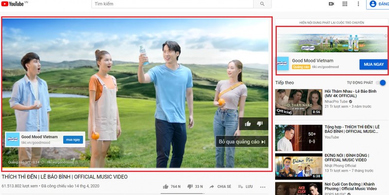 Quảng cáo Youtube Skippable in-stream ads