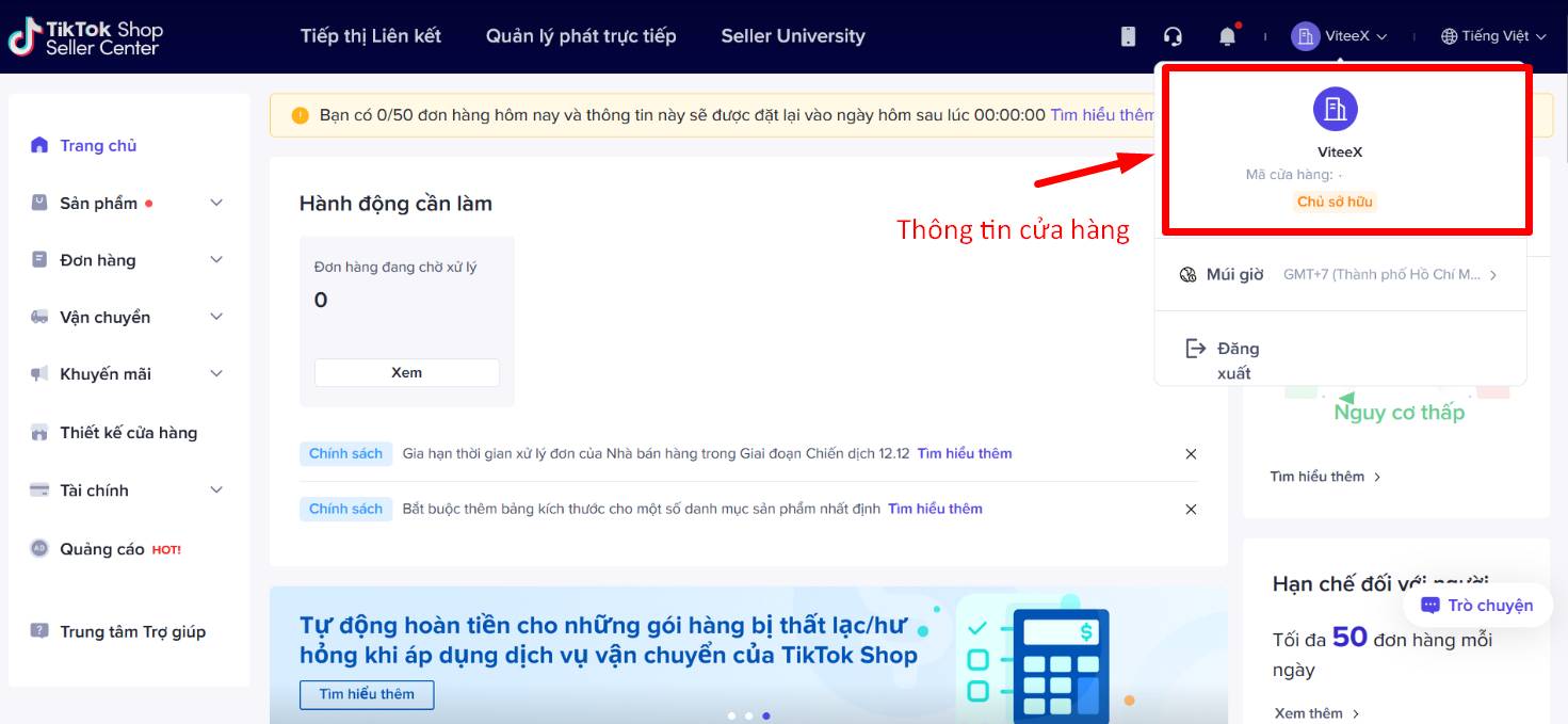 Hướng dẫn tích hợp tài khoản TikTok Shop x TikTok for Business x Tiktok Ads